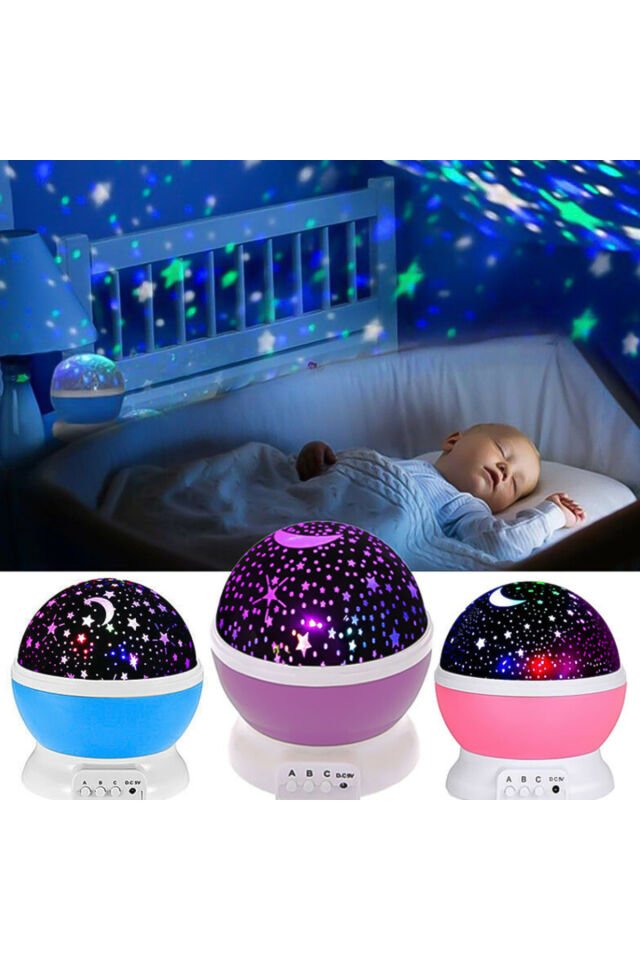 Colorful Starry Sky Projection Night Light - Blue