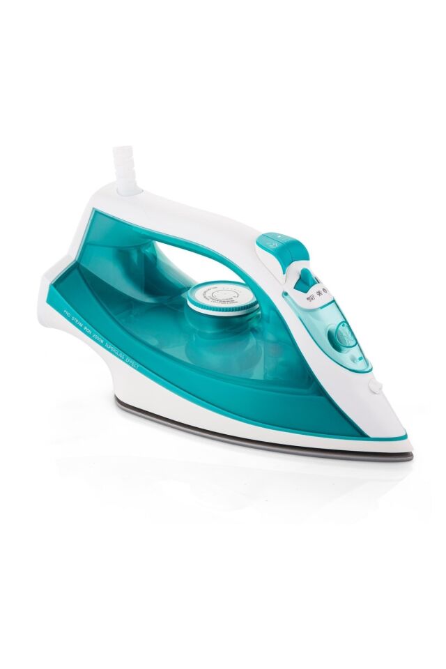 Seramik Tabanlı Ütü Steam Iron 2400 Watt Şok Buhar Sistemi - Yeşil