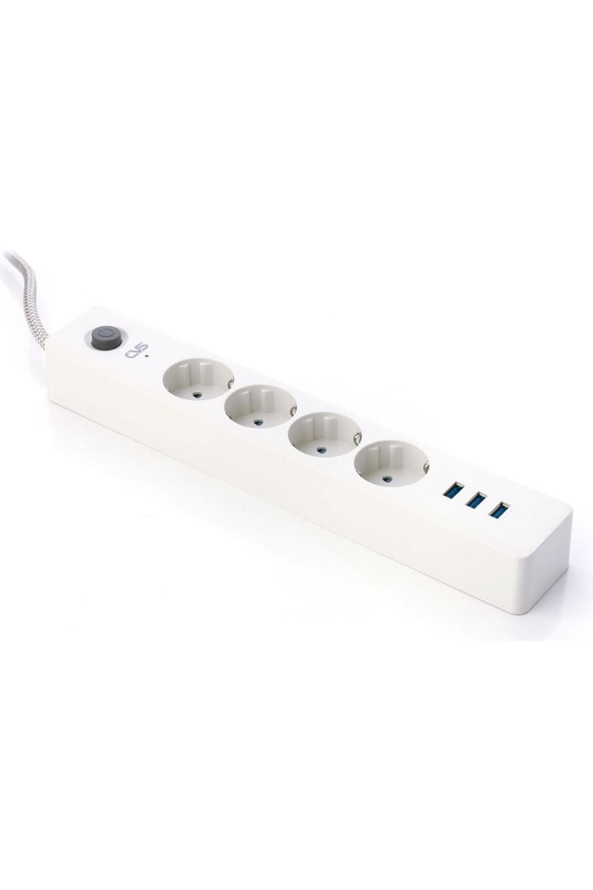 DN 9201 Termal Akım Korumalı 3'lü USB Priz
