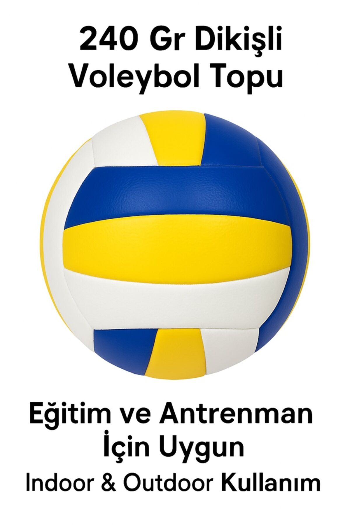 240 Gr Dikişli Voleybol Topu | Eğitim ve Antrenman İçin Uygun | Indoor & Outdoor Kullanım