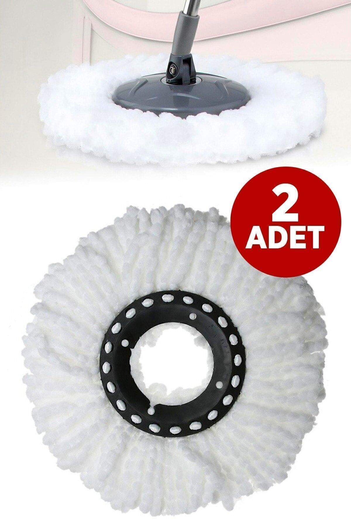 Paspas Yedeği Mikrofiber Mop Vilada Ucu 2 Adet Tek Ebat