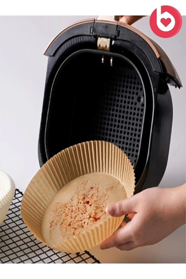 Air Fryer Pişirme Kağıdı 50 Adet Hava Fritözü Pişirme Kağıdı Airfryer Yağsız Firitöz