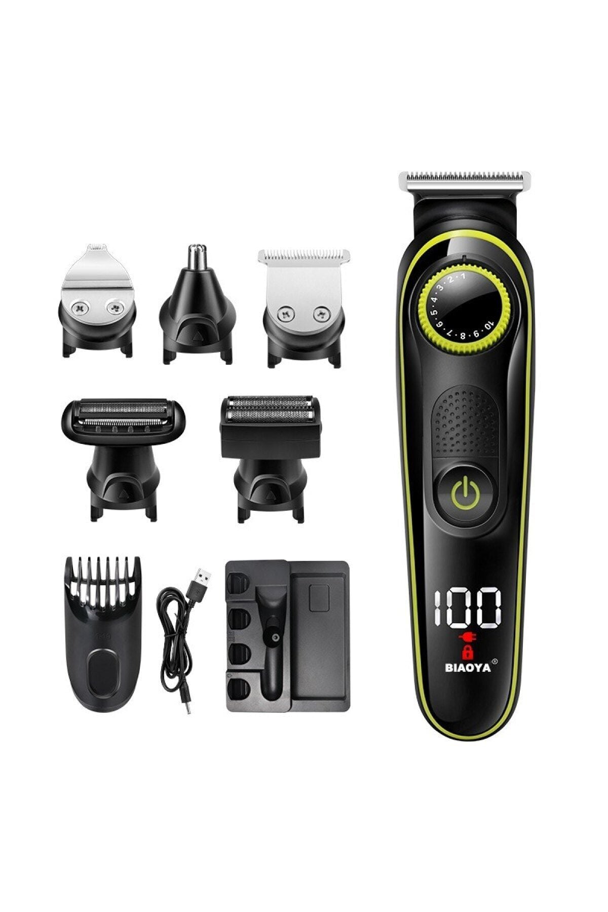 Bıaoya Profesyonel Led Ekranlı 5 In 1 Şarjlı Saç Ve Sakal Tıraş Makinesi