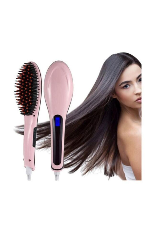 Pembe Hair Straightener Saç Düzleştirici Tarak Hqt-906