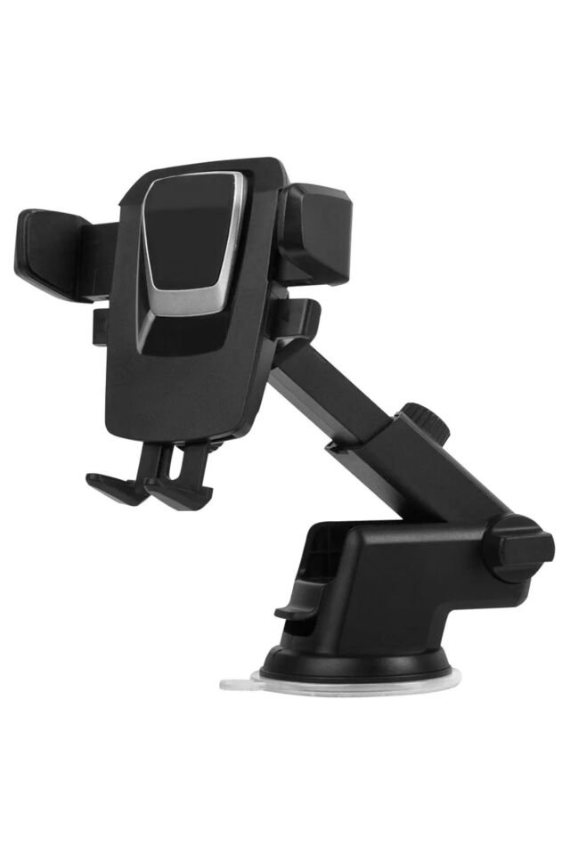 Araç Telefon Tutucu Torpido Cama Uygun Vantuzlu Araba Telefon Tutacağı Siyah - Tek Ebat