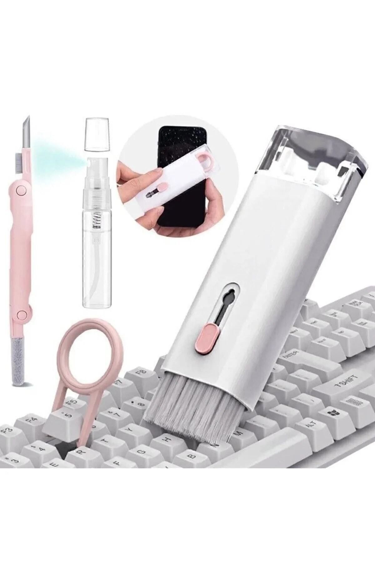 7 In 1 Çok Fonksiyonlu Ekran, Bilgisayar, Laptop, Klavye, Telefon, Airpod Araç içi Temizleyici Kit Tek Ebat