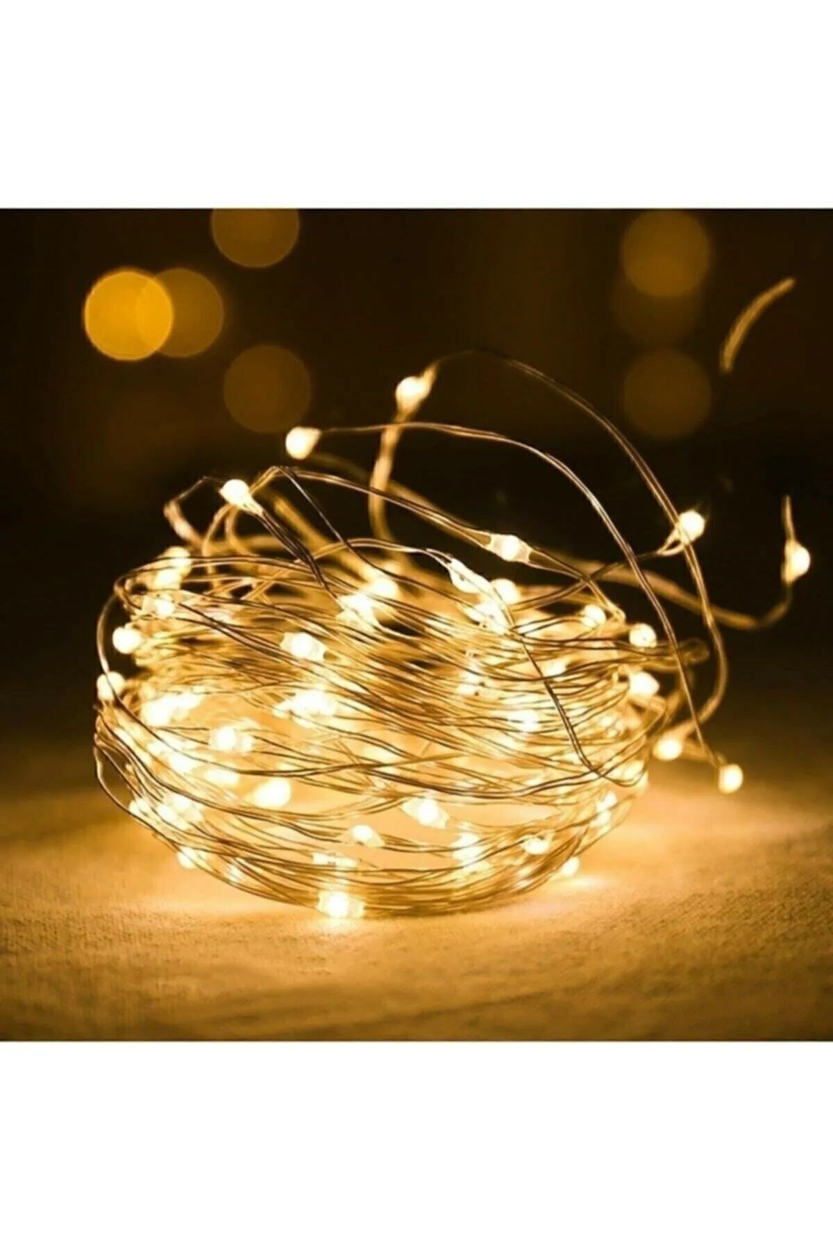Peri Led Işık Gün Işığı Pilli Dekor Lambası Ledli Bahçe Oda Kafe Duvar Perde Led Sarı - Tek Ebat